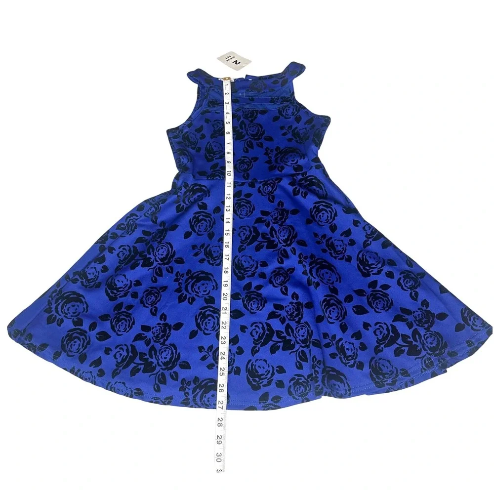 Blueberi‎ Boulevard Girls Faux Leather Moto Jacket And Floral Dress Set Size 10